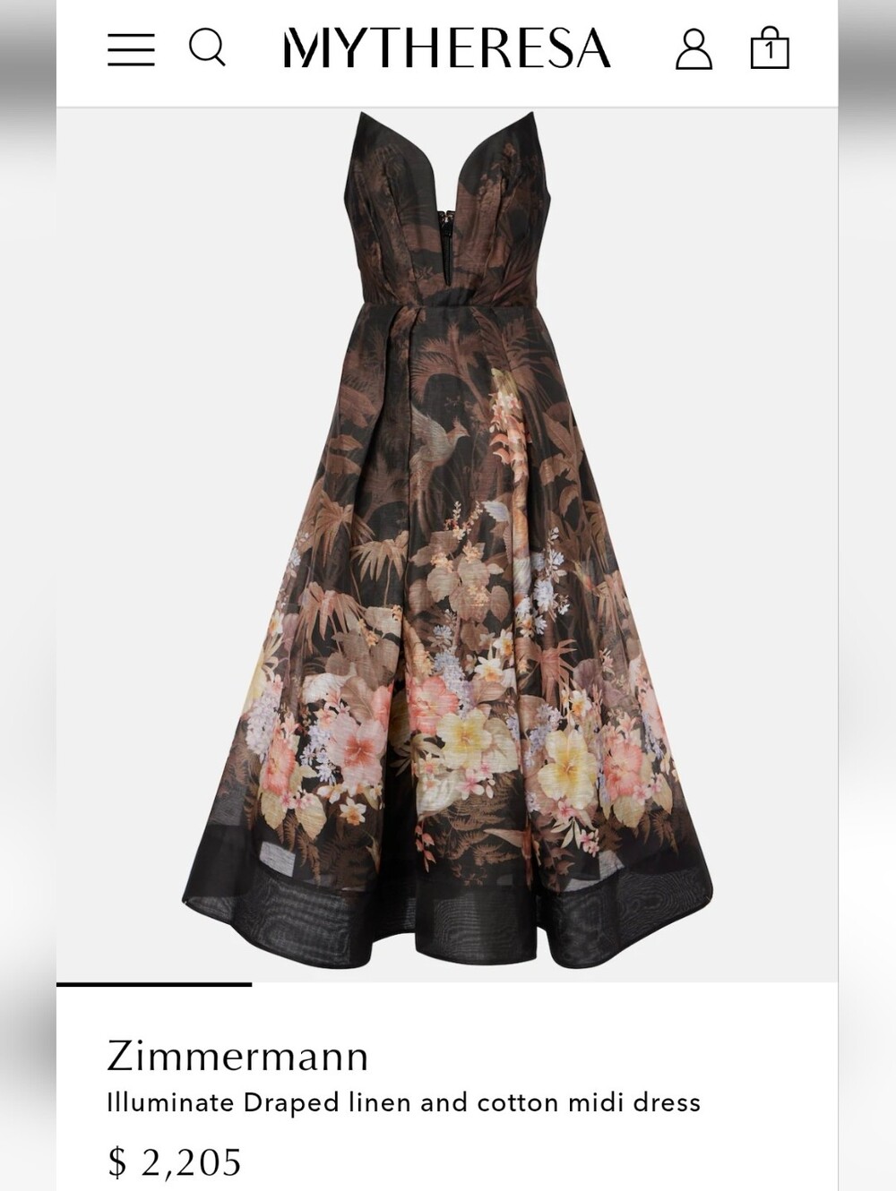 zimmermann Illuminate Draped Midi Dress